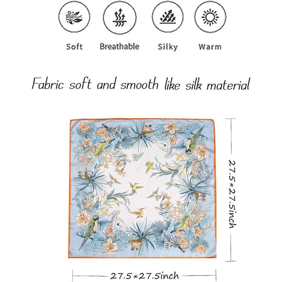 Satin Bandanas Head A30 Song Scarf Women Lightweight Silk Hair Wrap Sleep Scarf - Picture 3 of 6